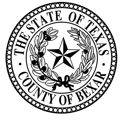 Official Seal of Bexar County, Texas - featuring the State of Texas star surrounded by olive branches